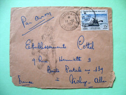 French West Africa - Dahomey - 1957 Cover To France - Agriculture Harvester - Briefe U. Dokumente