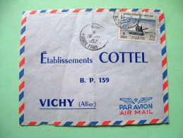 French West Africa - French Guinea - 1957 Cover To France - Agriculture Harvester - Brieven En Documenten