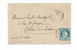 France // Lettre Pour Châlon Sur Saône Du 1er Août 187... - 1871-1875 Ceres