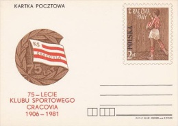 Poland 1981 Football 75th Anniversary Souvenir Card - Storia Postale