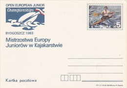 Poland 1983 Canoeing Opening European Junior Championship Unused Postal Card - Covers & Documents