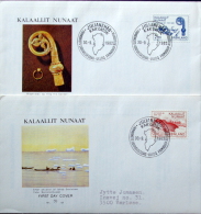 Greenland 1982 Millenium Jub. Whaling/Bishop-stick MiNr.138-39 FDC ( Lot Ks ) - FDC