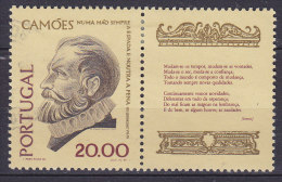 Portugal 1980 Mi. 1495      20.00 E Luis Vaz De Camoes M. Zierfeld Gedicht - Used Stamps