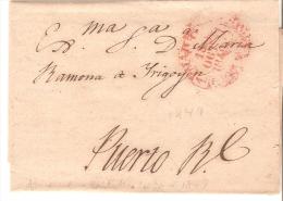 Carta Con Matasellos Rojo 1849 - ...-1850 Préphilatélie