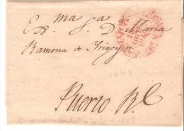 Carta Con Matasellos Rojo 1849 - ...-1850 Prephilately