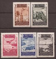 MA241SCSF-L4135PC-TESPAERE.Maroc .Marocco.lote MARRUECOS  ESPAÑOL.1942.(Ed 241/5**) Sin Charnela.EXCELENTE - Unused Stamps