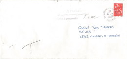 Lettre Taxée Timbre D´usage Courant (oblitération Du 11/02/2008) - 1960-.... Storia Postale