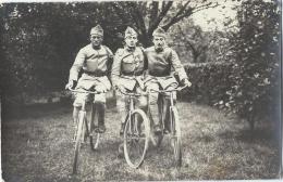 Photographie -Carte Postale/Militaires Cyclistes/ Grisenbroïch/1919    PH91 - Cyclisme