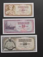 YUGOSLAVIA        3 BANKNOTES   -    (Nº02996) - Mezclas - Billetes