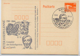 DDR P86II-22-89 C55 Privater Zudruck PETER JOSEPH LENNÉ Schlossgarten Caputh Sost. 1989 - Cartes Postales Privées - Oblitérées