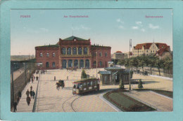 POSEN   -   AM   HAUPTBAHNHOF  -  BAHNPOSTAMT -  BELLE CARTE ANIMEE - Posen