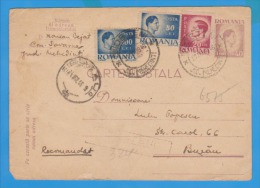 ROMANIA 1946. Postal Stationery Postcard. King Mihai, Inflation - Lettres & Documents