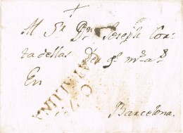 4565. Carta Pre Filatelica SAN MARTI SESGAIOLAS (Lerida) 1806 - ...-1850 Préphilatélie