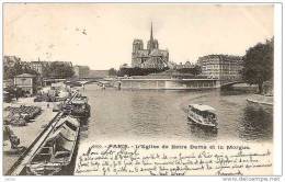 PARIS EGLISE NOTRE DAME, ET LA MORGUE SEINE ET PENICHE REF 13403 - Arrondissement: 02