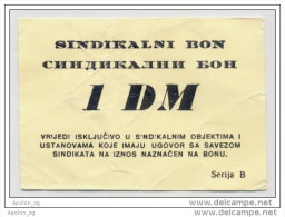 BOSNIA - BOSNIEN UND HERZEGOWINA,  1 German Mark(1993) VF, MEDICAL CENTRE In BANJA LUKA War Emergency Note - Bosnie-Herzegovine