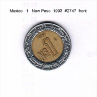 MEXICO   1  NUEVO PESO  1993  (KM # 550) - México