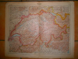 ANCIENNE CARTE  SUISSE    DIM 57 X 45 CM - Topographical Maps