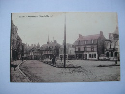 Ma Réf: 75-3-53.                   LASSAY     Place Du Marché.    ( Teinte Bistre ). - Lassay Les Chateaux