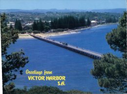 (210) Australia - SA - Victor Harbor Aerial View Over Causewayto Granite Island - Andere & Zonder Classificatie