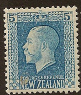 NZ 1915 5d Light Blue KGV SG 424 HM YS151 - Ungebraucht