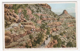 Zig Zags Bright Angel Trail Grand Canyon Arizona 1910c Phostint Postcard - Grand Canyon