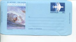 (776) Australia Aerogramme - 33 Cents Surfer - Aerogrammi