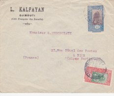 DJIBOUTI  LETTRE POUR LA FRANCE - Briefe U. Dokumente