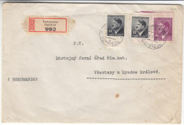 Hitler - Bohème & Moravie - Lettre Recommandée De 1944 ° - Oblitération Pottenstein - Cartas & Documentos