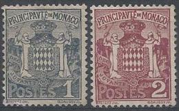 Monaco N° 73-74 (*) NsG - Unused Stamps