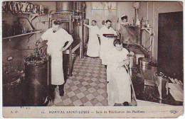 75. PARIS . HOPITAL SAINT LOUIS. SALLE DE STRERILISATION DES PAVILLONS. ANIMATION. Editeur E.L.D. - Salute, Ospedali