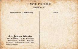 MZb/ Carte Publicitaire Au Jésus Maria Maroquierie Mercerie La Louvière Sur Les Arcades Du Centenaire Bruxelles - La Louvière