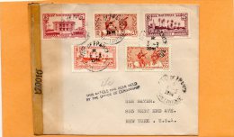 Martinique 1944 Censored Cover Mailed To USA - Covers & Documents