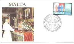 76186)dal25 /05/90 Giovanni Paolo II Visita  Malta - Sonstige & Ohne Zuordnung