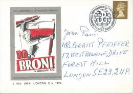 1974. XXX ANNIVERSARY OF WARSAW UPRISING. LONDON - Governo Di Londra (esilio)