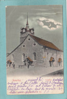 AVENCHES  -  L' EGLISE  -  1904  -  CARTE  PRECURSEUR  ANIMEE - ( Trace Pliure Angle Haut Gauche ) - Avenches