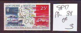 FRANCE. TIMBRE. DOM TOM. SAINT PIERRE MIQUELON. PA. POSTE AERIENNE. N° 38 - Used Stamps