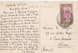 DJIBOUTI  1930 JOLIE CARTE - Cartas & Documentos