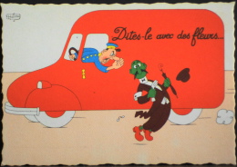 CARTE POSTALE " HUMOURISTIQUE " Signé A. DUBOUT 1956 Les éditions Du Moulin 24 A - Dubout