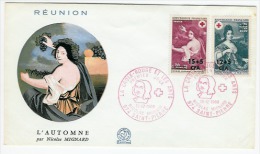 1968 Croix Rouge PREMIER JOUR N° 381/382 - Cartas & Documentos