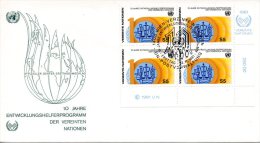 ONU VIENNE. N°21 X4 Sur Enveloppe 1er Jour (FDC) De 1981. Volontaires De L´ONU. - FDC