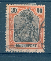 VARIÉTÉS 1900  N° 57  REICHSPOST  30  OBLITÉRÉ  DOS  CHARNIÈRES  YVERT TELLIER 1.20 € - Abarten & Kuriositäten