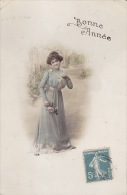 CPA - Fantaisie - Femme - Lady - Bonne Année - 104 - Femmes