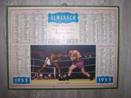 @ 1953 ALMANACH CALENDRIER DES POSTES TELEGRAPHES TELEPHONES, LE GRAND COMBAT, BOXE, OLLER, ARDENNES 08 - Grossformat : 1941-60