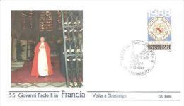 76208)VISITA   SANTO PADRE G.PAOLO II  IN FRANCIA VISITA STRASBURGO - Other & Unclassified