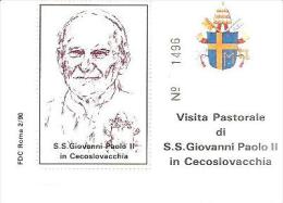 76211)VISITA   SANTO PADRE G.PAOLO II  IN CECOSLOVACCHIA  FOGLIETTO - Other & Unclassified