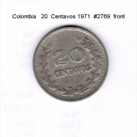 COLOMBIA    20  CENTAVOS  1971  (KM # 246.1) - Colombie