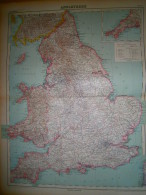 ANCIENNE CARTE  ANGLETERRE   DIM 57 X 45 CM - Topographical Maps