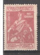 Portugal, TELEGRAFOS 1915, Yvert  N° 1 2 C Brun Lilas," Au Profit Des Pauvres / Para Os Pobres " Neuf *, TB - Ongebruikt