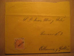 TARRAGONA 1884 To Vilanova I La Geltru Barcelona Stamp On Cover Catalonia Spain España - Briefe U. Dokumente