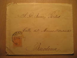 TARRAGONA 18?? To Barcelona Stamp On Cover Catalonia Spain España - Brieven En Documenten